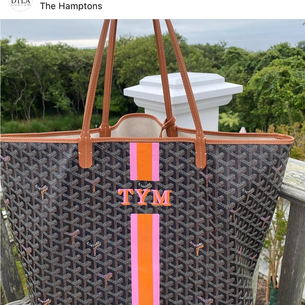 Authentic Goyard Classic Brown and Black St Louis GM Tote - Picture 7 of 9
